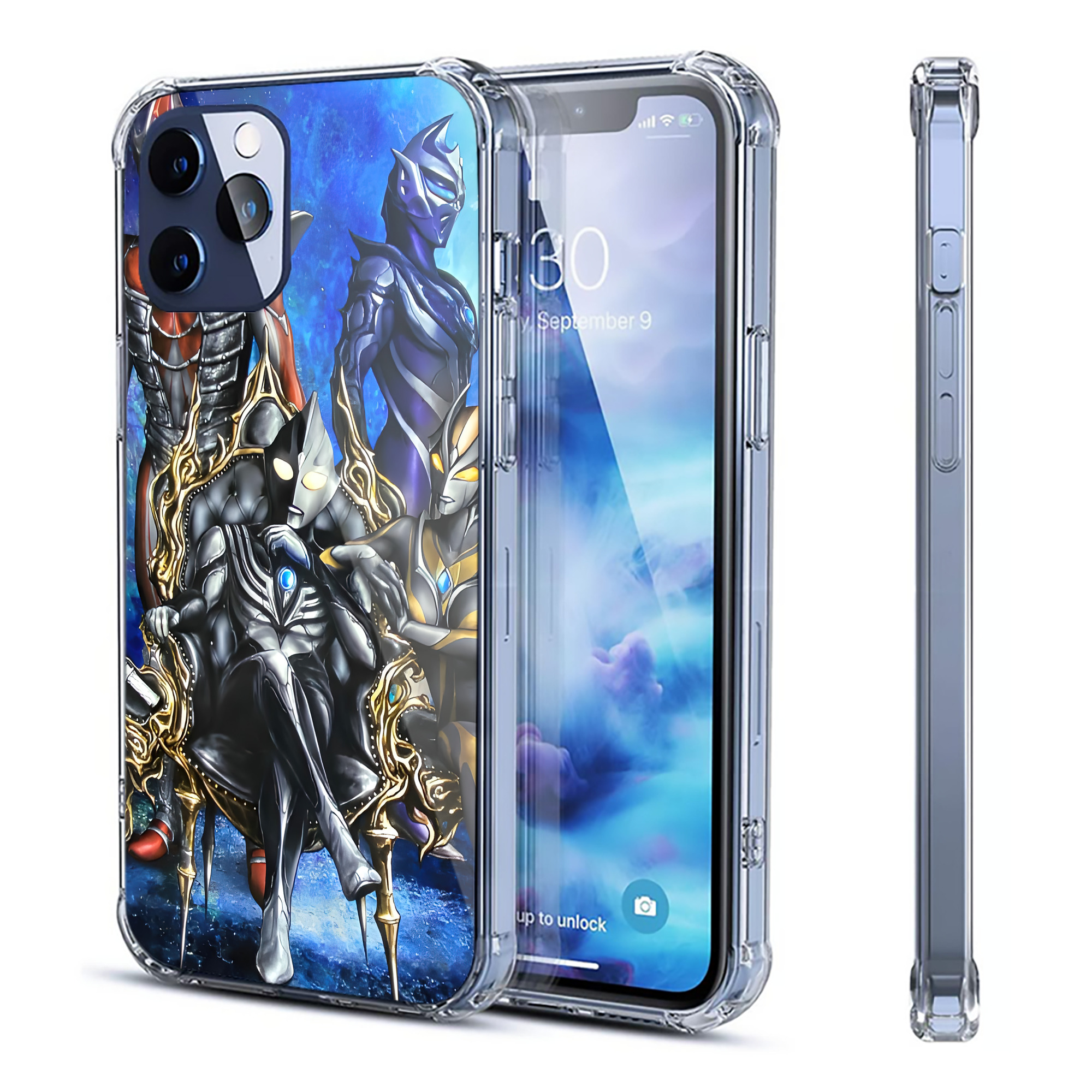 （画像用） ウルトラマン Ultraman 【iPhone 12シリーズ対応】透明スマホケース（クリアソフトケース）